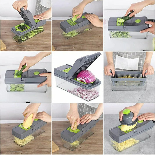16-in-1 Multifunctional Vegetable Chopper & Slicer